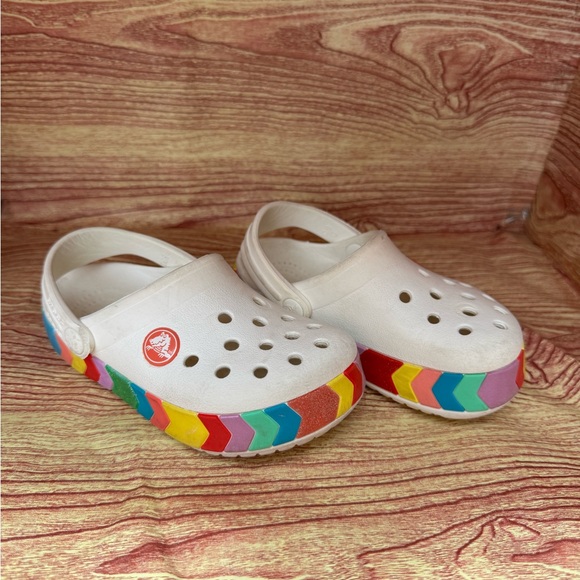 Crocs Crocband Chevron Beaded Clog white 8c - Picture 3 of 6
